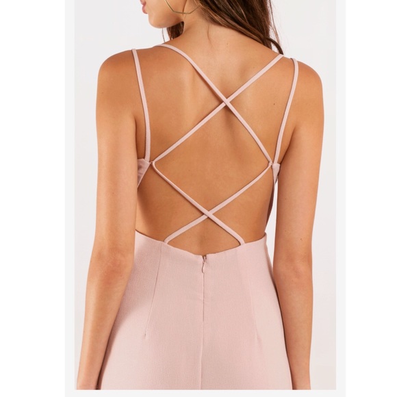 NWT Tobi Be Your Lady Blush Strappy Mini Dress - Picture 3 of 4